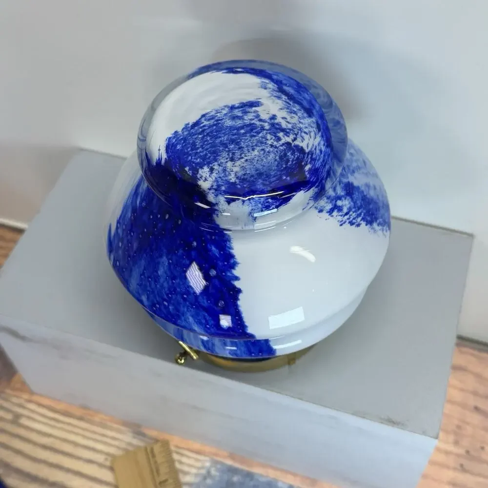 Vtg Handblown Art Glass‎ Mery Bomboniere Lavorazione a Mano Italy Candle Lantern